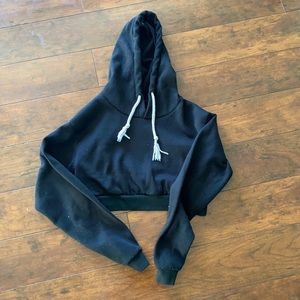 Crop black hoodie